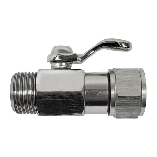 Keg Coupler Accessory, Straight Shutoff Valve, SS Keg Coupler Accessory, Straight Shutoff Valve, SS