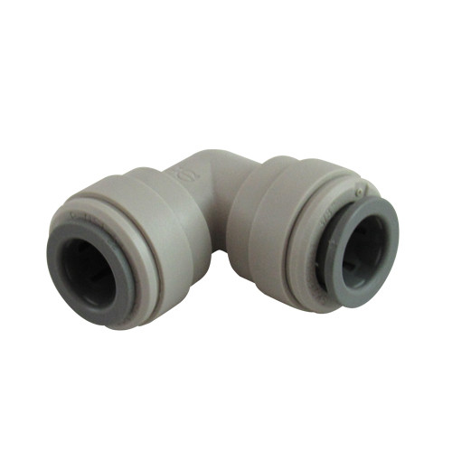 Union 90-degree Elbow, 3/8", Gray Acetal, John Guest Union 90-degree Elbow, 3/8", Gray Acetal, John Guest