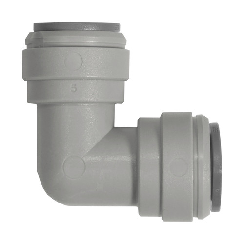 Union 90-degree Elbow, 1/2", Gray Acetal, John Guest