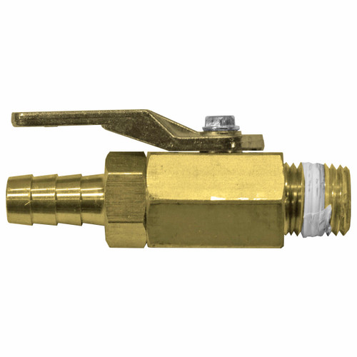 Regulator Part, Shut - off valve with Ball Check, 5/16" barb, metal knob