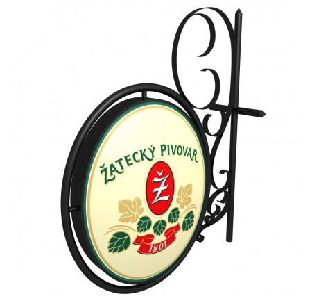 Lighted Pub Sign Ornamental Ironwork