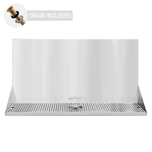 Wall Mount Drip Tray UBC, up to 12 Faucets, With Faucet Holes, 36" x 8" x 19", Rinser Wall Mount Drip Tray UBC, up to 12 Faucets, With Faucet Holes, 36" x 8" x 19", Rinser