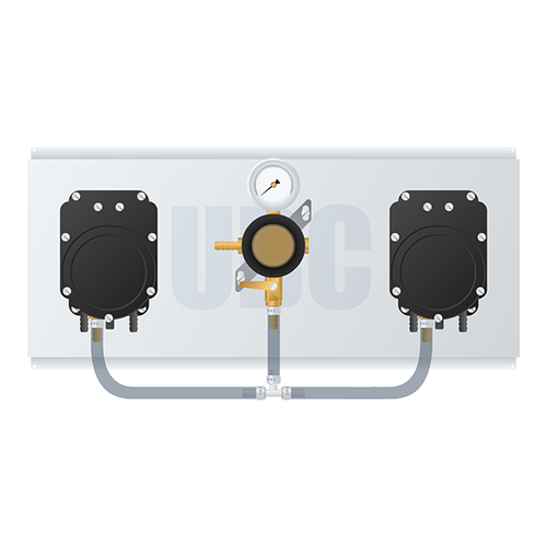 Wine panel with 2 Flojet pumps and 1 sec. reg Wine panel with 2 Flojet pumps and 1 sec. reg