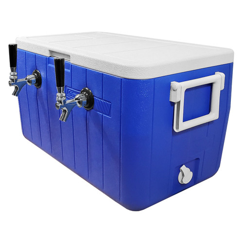 Jockey Box Picnic Cooler, 48QT, 2 Faucets, 2 x 50' Coils, COMPLETE Jockey Box Picnic Cooler, 48QT, 2 Faucets, 2 x 50' Coils, COMPLETE