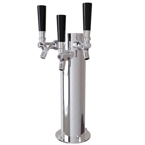 14" High American Style Tower 4" CYLINDER 3, Brushed SS, SS Shank And Faucet, AIR, UBC, COMPLETE