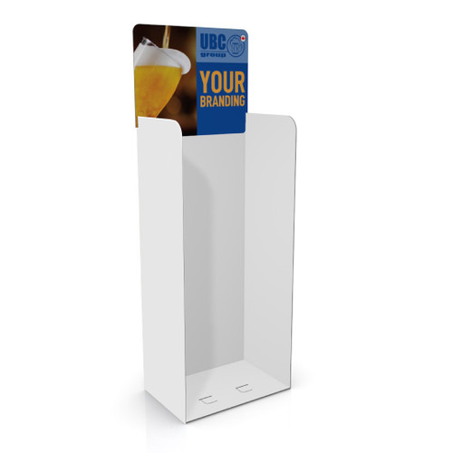 Cardboard Display Economy Stacker, With Top Only Branding, Custom Branded Cardboard Display Economy Stacker, With Top Only Branding, Custom Branded
