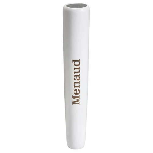 Wooden Tap Handle Topper, Round, SS cap With Logo Menaud