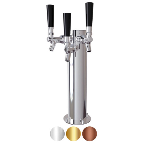 12" High, 3" CYLINDER, 3-Tap, 304 SS Shank/Faucet, Glycol Cooled 12" High, 3" CYLINDER, 3-Tap, 304 SS Shank/Faucet, Glycol Cooled