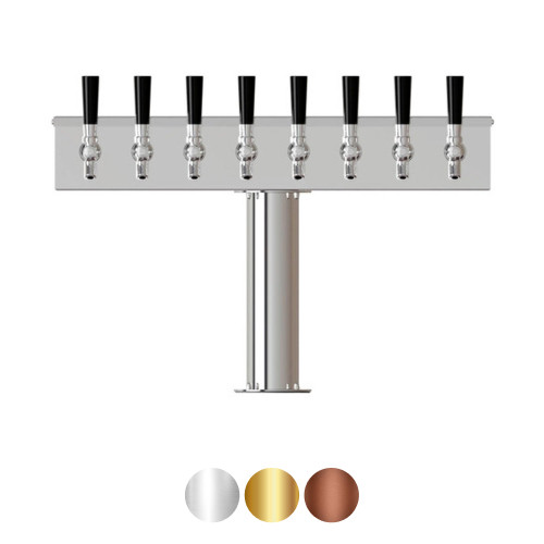 Tee Box Tower, 3'' Pedestal Tube,  8-Taps, 304 SS Shanks, Air Cooled Tee Box Tower, 3'' Pedestal Tube,  8-Taps, 304 SS Shanks, Air Cooled
