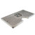 Countertop Drip Tray, 28" x 10", Rinser, Cut out