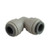Union 90-degree Elbow, 3/8", Gray Acetal, John Guest Union 90-degree Elbow, 3/8", Gray Acetal, John Guest
