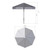 Round Market Umbrella - 10 ft, Metal frame with base, Polyester canopy Round Market Umbrella - 10 ft, Metal frame with base, Polyester canopy