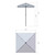 Square Patio Umbrella - 1.8mx1.8m, Metal frame, Polyester canopy
