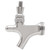 Domestic Faucet, Polished Stainless Steel, Self Closing