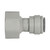 John Guest Fitting, Gray Acetal Female Connector 3/8" x 5/8" BSPP (Flat End)