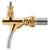 Euro Beer Faucet, Stainless Steel, Flow Control, Self Closing, Gold Finish, UBC