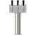 Tee Box Tower, 3'' Pedestal Tube,  3-Taps, 304 SS Shanks, Glycol Cooled Tee Box Tower, 3'' Pedestal Tube,  3-Taps, 304 SS Shanks, Glycol Cooled