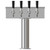 Tee Box Tower, 3'' Pedestal Tube,  4-Taps, 304 SS Shanks, Glycol Cooled Tee Box Tower, 3'' Pedestal Tube,  4-Taps, 304 SS Shanks, Glycol Cooled