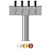 Tee Box Tower, 3'' Pedestal Tube,  4-Taps, 304 SS Shanks, Glycol Cooled Tee Box Tower, 3'' Pedestal Tube,  4-Taps, 304 SS Shanks, Glycol Cooled