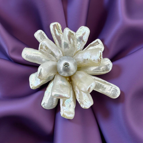 Freshwater Pearl Petals Brooch