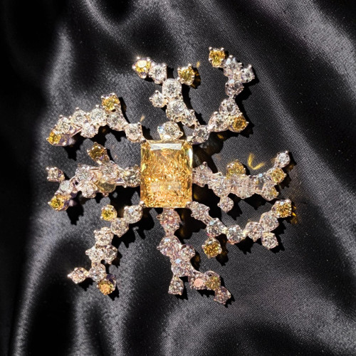 Diamond Spiral Brooch