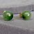 Luxury jade and diamond earrings by Russell Trusso, featuring a timeless stud silhouette.