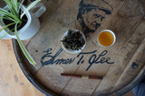 Bourbon barrel oolong tea on bourbon barrel