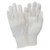 Bright White Medium Weight String Knit Gloves