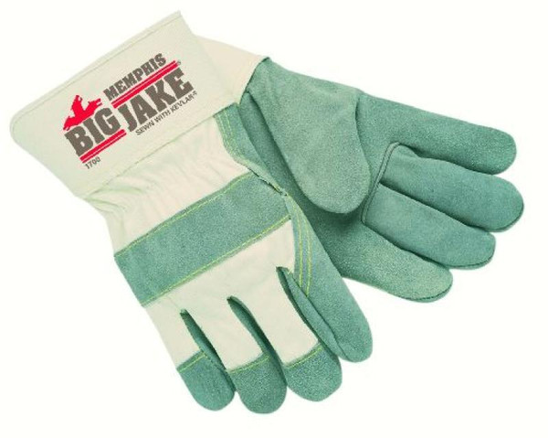 1700 BIG JAKE Leather Palm Sewn With KEVLAR, Full Featured Gunn, 2.75" Safety Cuff