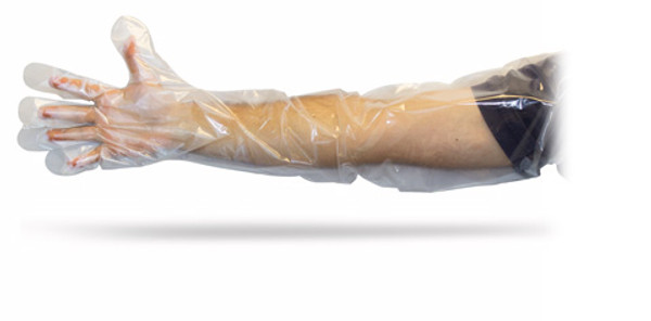 35″ Clear Powder Free Polyethylene Gloves