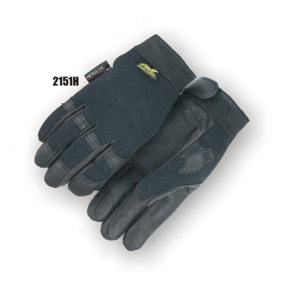 Black Deerskin Palmed Insulated Mechanics Glove