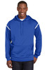 Sport-Tek® Tech Fleece Colorblock Hooded Sweatshirt. F246 True Royal/ White