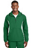Sport-Tek® Colorblock Raglan Anorak. JST63 Kelly Green/ White