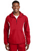 Sport-Tek® Colorblock Raglan Anorak. JST63 True Red/ White