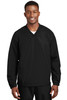 Sport-Tek® V-Neck Raglan Wind Shirt. JST72 Black XS