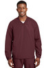 Sport-Tek® V-Neck Raglan Wind Shirt. JST72 Maroon XS