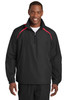 Sport-Tek® 1/2-Zip Wind Shirt. JST75 Black/ True Red