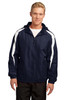 Sport-Tek® Fleece-Lined Colorblock Jacket. JST81 True Navy/ White