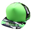 PB267 PIT BULL CAMBRIDGE PLAIN NEON CAMO SPONGE TRUCKER HATS Neon Green Camo