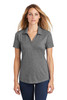 Sport-Tek ® Ladies PosiCharge ® Tri-Blend Wicking Polo. LST405 Dark Grey Heather