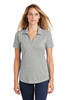 Sport-Tek ® Ladies PosiCharge ® Tri-Blend Wicking Polo. LST405 Light Grey Heather