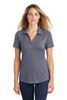 Sport-Tek ® Ladies PosiCharge ® Tri-Blend Wicking Polo. LST405 True Navy Heather