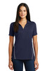 Sport-Tek® Ladies Contrast PosiCharge® Tough Polo®. LST620 True Navy/ Heather Grey