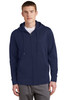 Sport-Tek® Sport-Wick® Fleece Full-Zip Hooded Jacket.  ST238 Navy