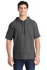 Sport-Tek ® PosiCharge ® Tri-Blend Wicking Fleece Short Sleeve Hooded Pullover ST297 Dark Grey Heather