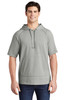 Sport-Tek ® PosiCharge ® Tri-Blend Wicking Fleece Short Sleeve Hooded Pullover ST297 Light Grey Heather