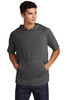 Sport-Tek ® PosiCharge ® Tri-Blend Wicking Short Sleeve Hoodie. ST404 Dark Grey Heather