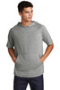 Sport-Tek ® PosiCharge ® Tri-Blend Wicking Short Sleeve Hoodie. ST404 Light Grey Heather
