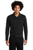 Sport-Tek ® PosiCharge ® RacerMesh ® Long Sleeve Polo. ST640LS Black
