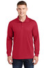 Sport-Tek® Long Sleeve Micropique Sport-Wick® Polo. ST657 Deep Red